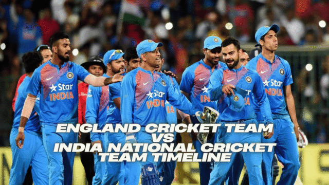England Cricket Team vs India National Cricket Team Timeline